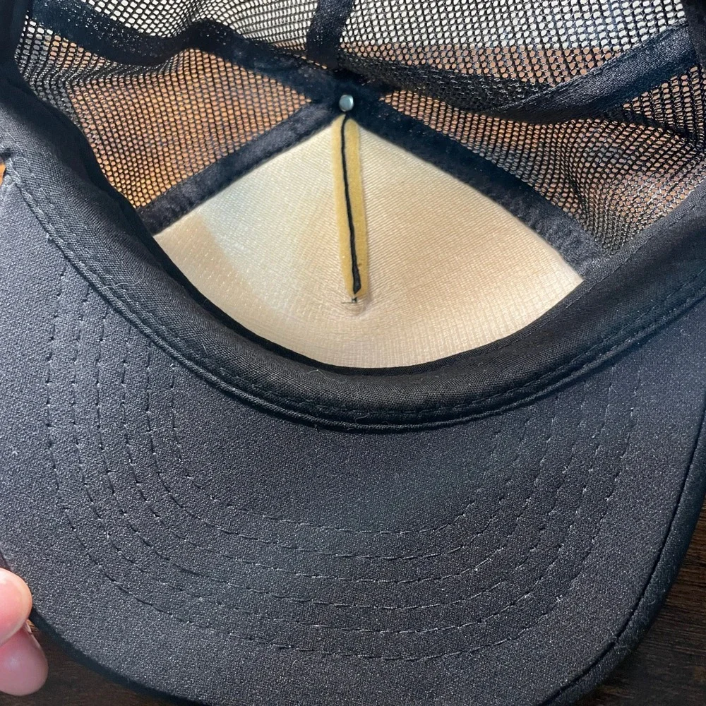 Vintage John Crane International Sealing Systems Trucker Hat Black Snapback Mesh - Picture 9 of 10